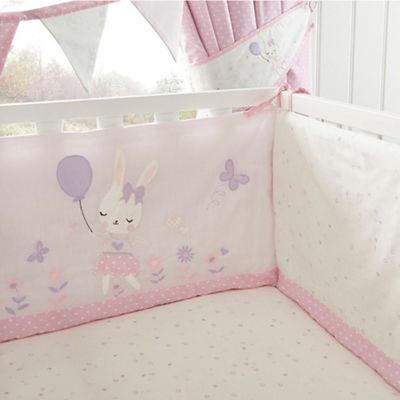 Light pink bunny print bumper